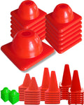 Versatyle 12in/9in/6in/2in Set of 12 Heavy Duty Agility Training Cones for Sports & Kids KamelKone Flexible Heavy Duty Cones for