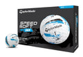 Taylormade Golf Speedsoft Ink Golf Balls Blue One Dozen