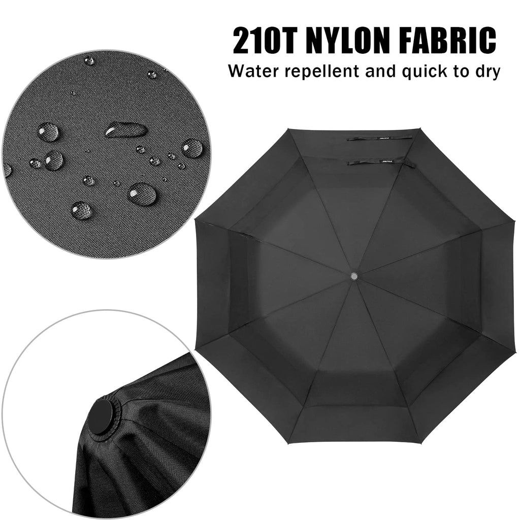 G4Free 62 Inch Portable Navy Golf Umbrella Automatic Open Large Oversize Vented Double Canopy Windproof Waterproof Sport Umbrell