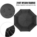 G4Free 62 Inch Portable Navy Golf Umbrella Automatic Open Large Oversize Vented Double Canopy Windproof Waterproof Sport Umbrell