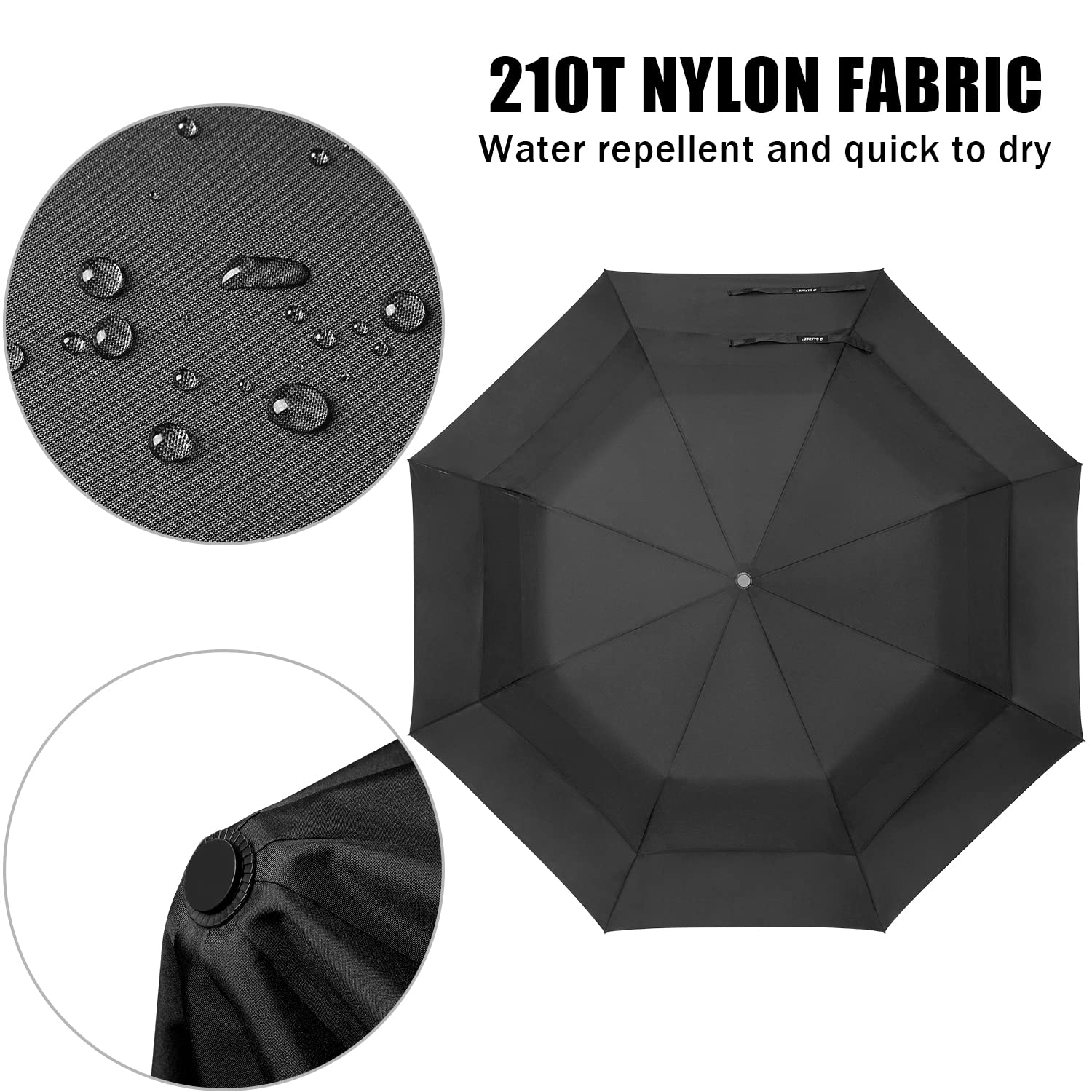 G4Free 62 Inch Portable Navy Golf Umbrella Automatic Open Large Oversize Vented Double Canopy Windproof Waterproof Sport Umbrell