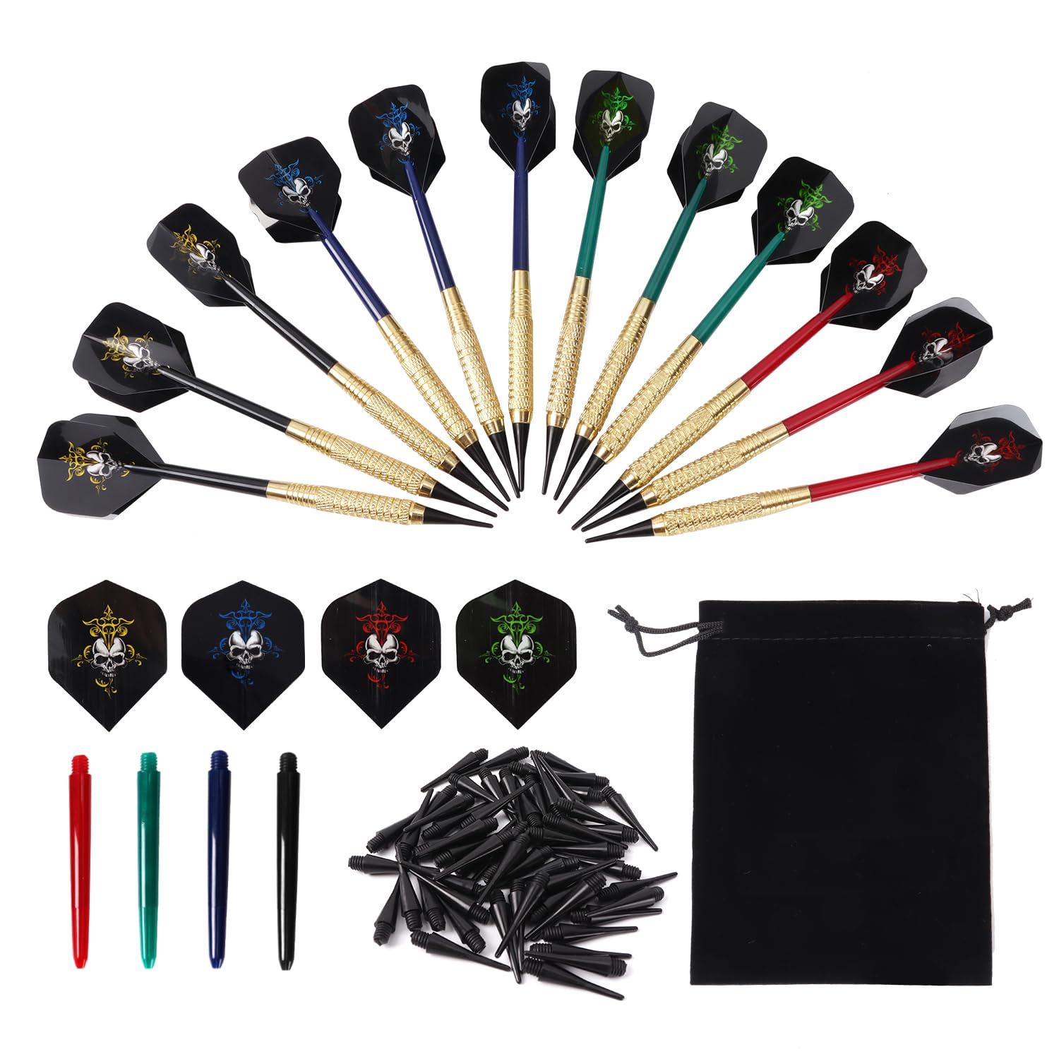 Gse Games & Sports Expert Soft Tip Darts For Electronic Dart Board. 60 Of Free Dart Tips & Storage Bag Included (Deluxe - 18 Gra