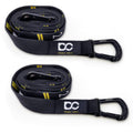 Double Circle Quick Adjust Numbered Straps For Gymnastic Rings - Carabiner System And Exercise Video Guide For Full Body Workout