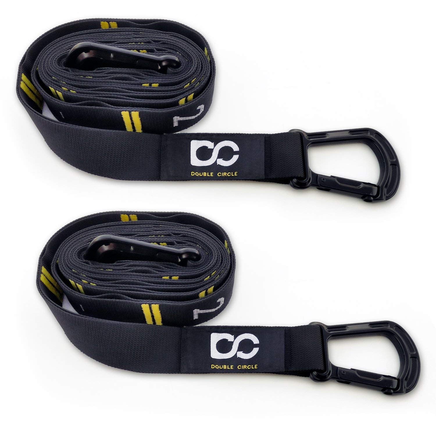Double Circle Quick Adjust Numbered Straps For Gymnastic Rings - Carabiner System And Exercise Video Guide For Full Body Workout