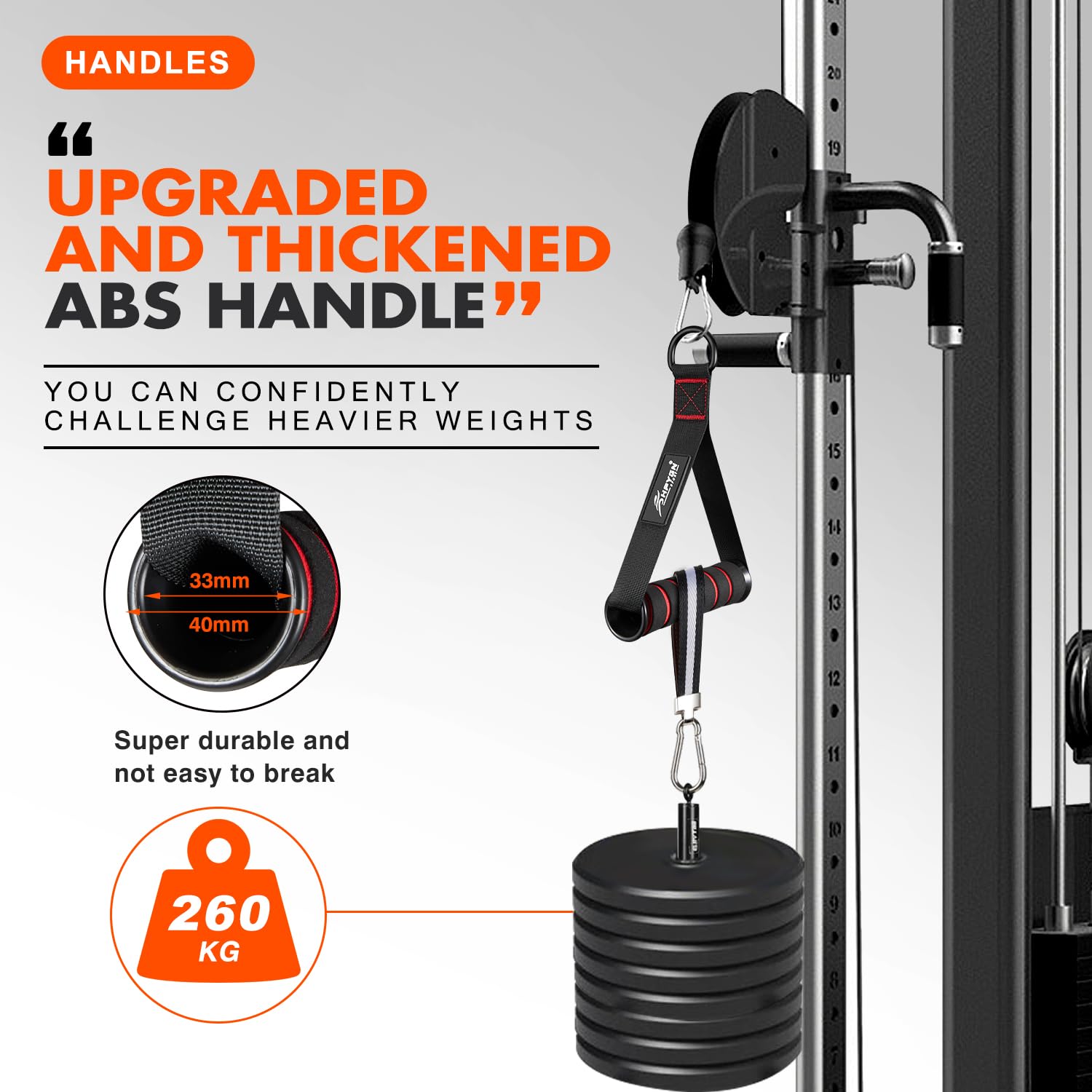 Hpygn Exercise Handles, Replacement Fitness Equipment For Pilates,Yoga,Strength Trainer, Heavy Duty Comfortable Cable Handle Com