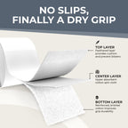 Adv Tennis Overgrip Tape - 12-Pack White Dry Felttac Ultra Absorbent Tennis Racket Grip Tape With Exclusive Material For High Ve
