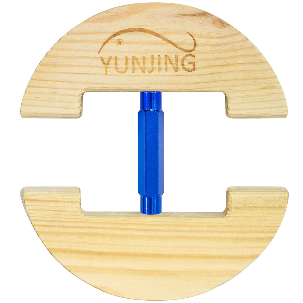 Yunjing Hat Stretcher Wooden Adjustable Buckle One Size Fits All From 6-1/2 To 9-1/2, Heavy Duty, Easy To Use For All Caps (Blue