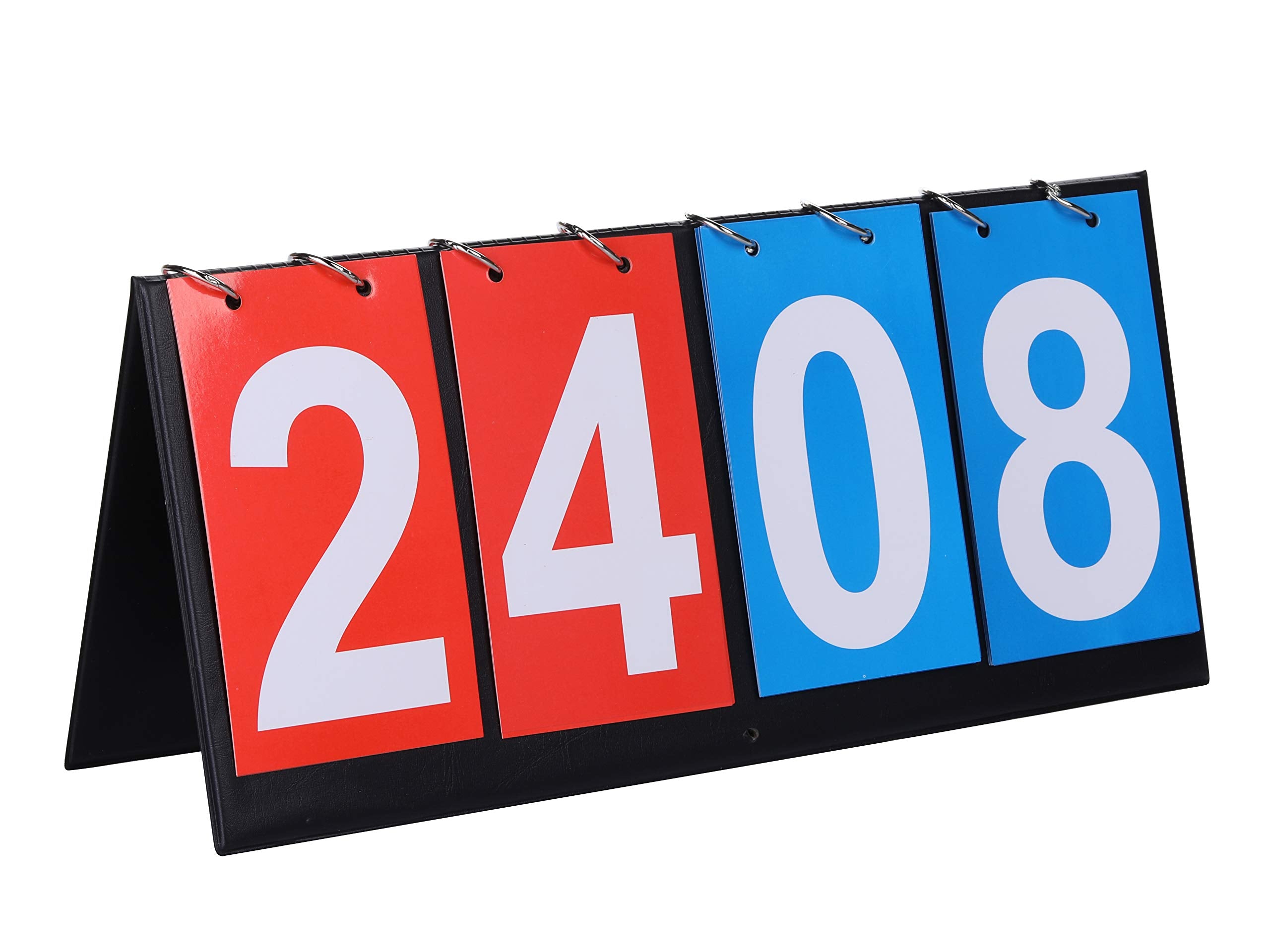 I-MART 4 Digital Portable Table Top Scoreboard, Easy Flip Score Keeper for Basketball Football Tennis Baseball Soccer Ping Pong 