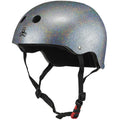 Triple Eight The Certified Sweatsaver Helmet For Skateboarding, Bmx, Roller Derby And Roller Skating, Silver Glitter, L/Xl