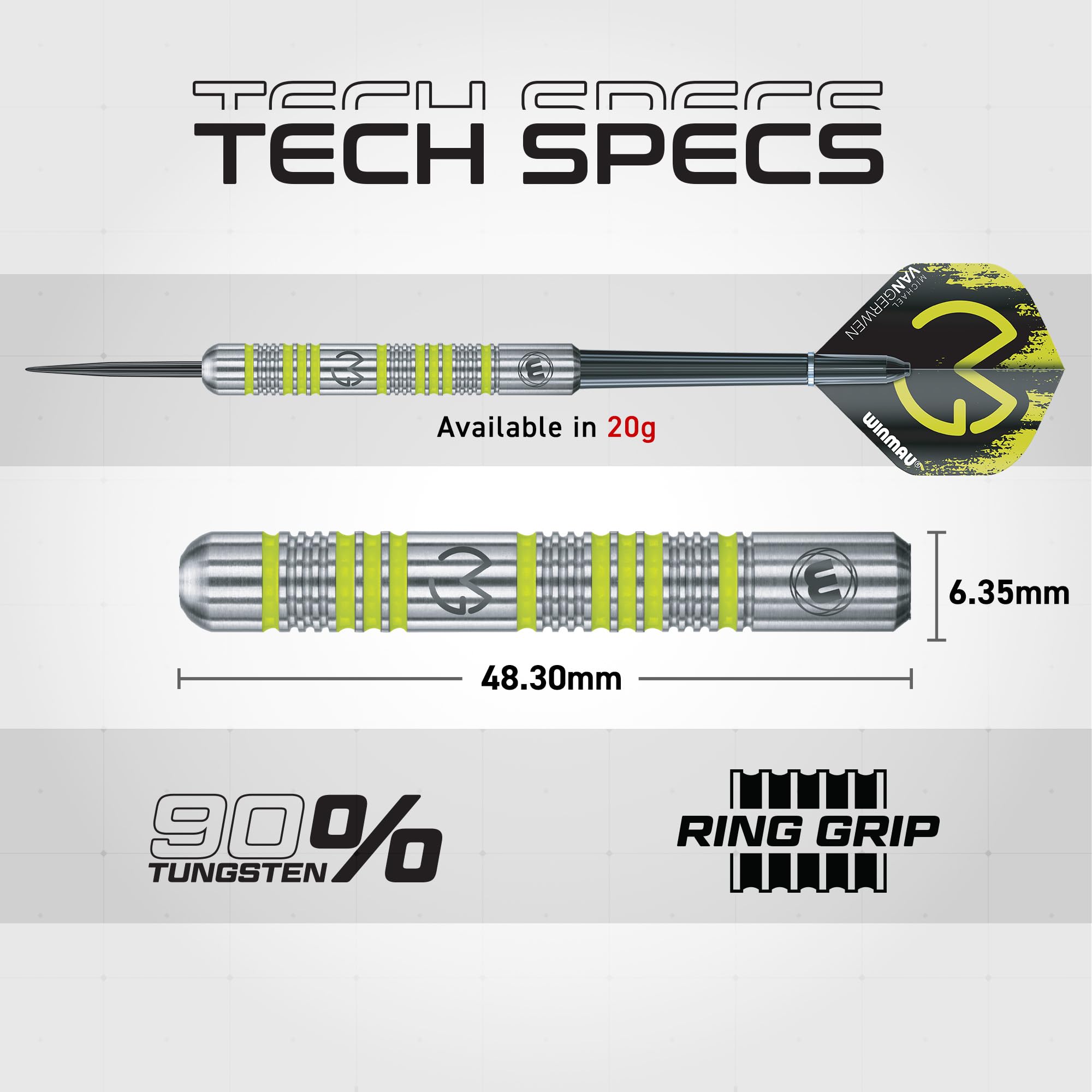 Winmau Michael Van Gerwen Mvg Steeltip Gift Set - 50 Piece Darts Set With 4 Sets Of Shafts, 4 Sets Of Flights Plus Accessories
