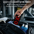 Acedeck Portable Gym Timer Clock: Fitness Digital Clock With Strong Magnet - Remote Control For Fitness Enthusiasts - Powerful B