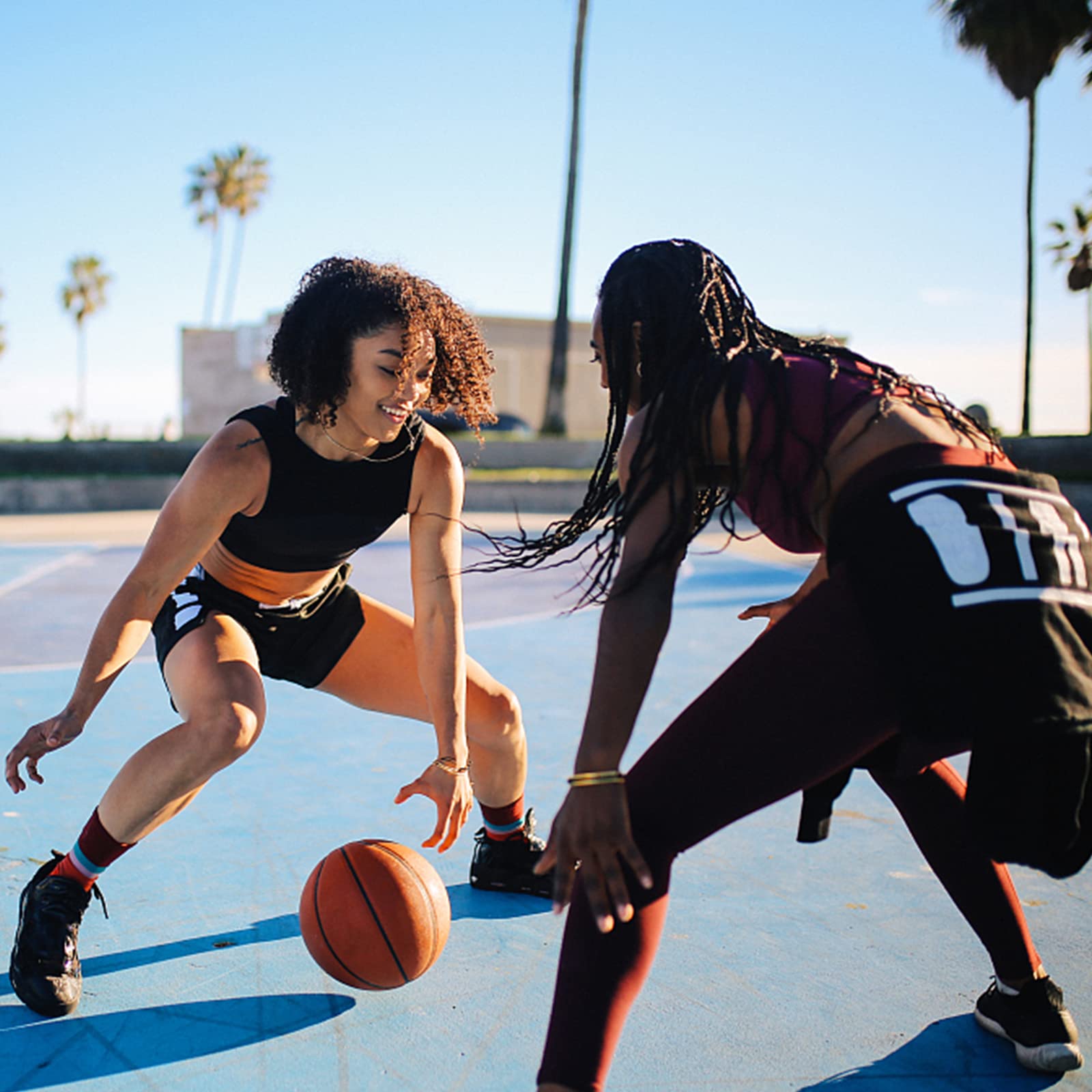 Wisdom Leaves Kids Youth Basketball Size 5 (27.5'') Rubber Indoor Outdoor Basketball For Child Boy Girls Teen Park Backyard Pool