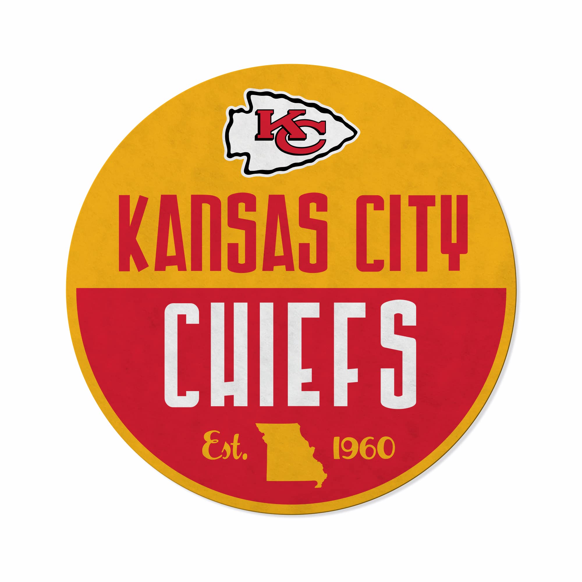 Rico Industries Nfl Football Kansas City Chiefs Classic Shape Cut Pennant - Home And Living Room D  Cor - Soft Felt Ez To Hang