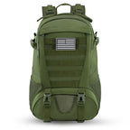Jueachy Tactical Backpack For Men Hiking Day Pack Molle Military Rucksack Waterproof 30L Edc Bag With Usa Flag Patch Green