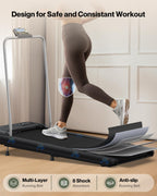Wellfit 10% Incline Walking Pad, Under Desk Treadmill For Home Office Small, Only 29Lb Lightweight Smart Treadmill With Mute Rem
