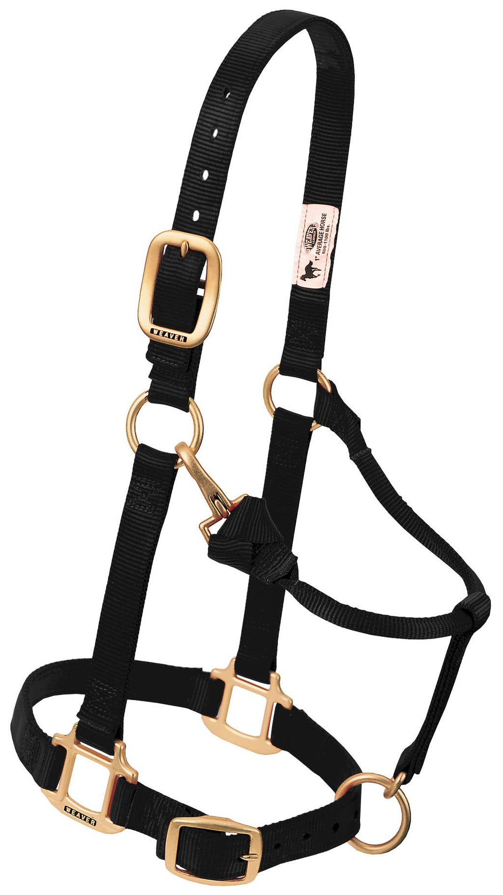 Weaver Leather Nylon Adjustable Draft Horse Halter, Black