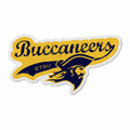 Rico Industries Ncaa East Tennessee State Buccaneers Distressed Shape Cut Pennant - Home And Living Room D  Cor - Soft Felt Ez T