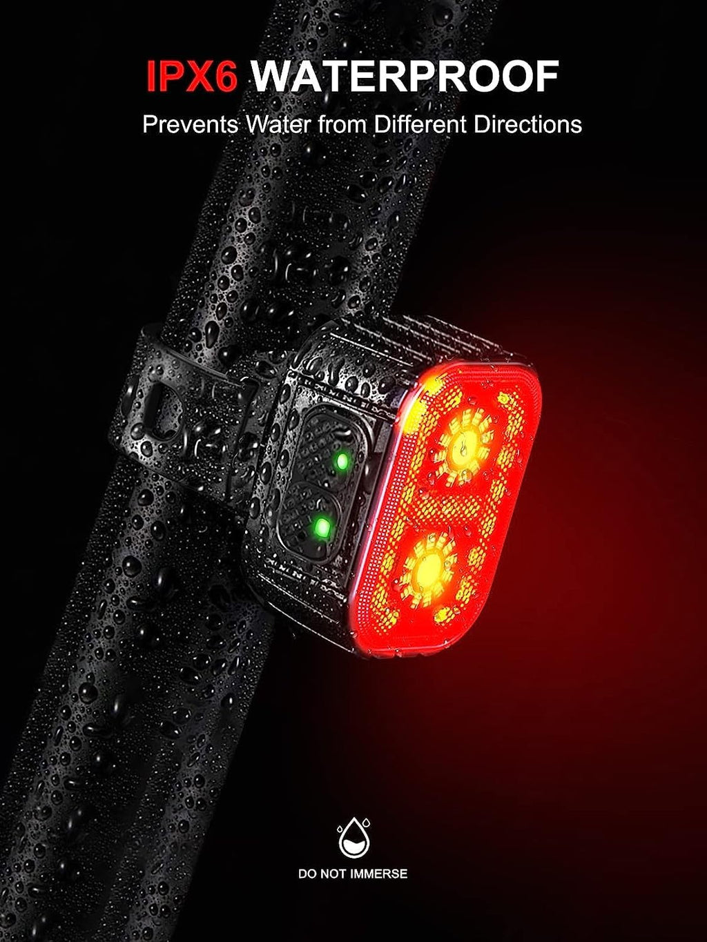 Cuvccn Bike Lights, Rechargeable Bicycle Lights Set Super Bright 8+12 Modes, IPX6 Waterproof Bike Lights for Night Riding/Cyclin