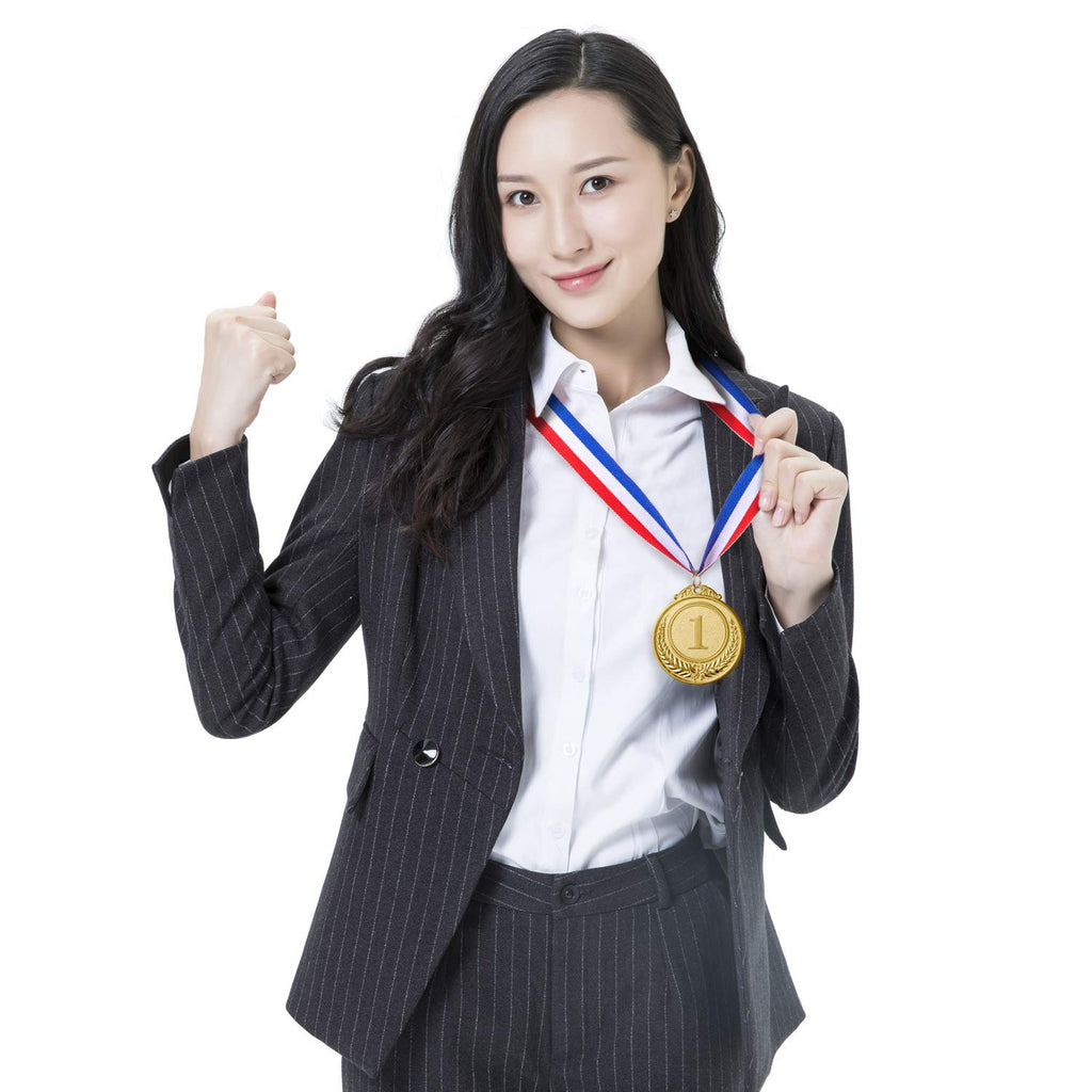 Favide 12 Pieces Gold Silver Bronze Award Medals-Winner Medals Gold Silver Bronze Prizes For Competitions, Party,Olympic Style,
