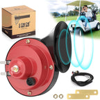 10L0L Universal 12 Volt Golf Cart Horn Kit For Ezgo, Club Car, Yamaha - Floor Mount Button Switch, Golf Cart Street Legal Horn K
