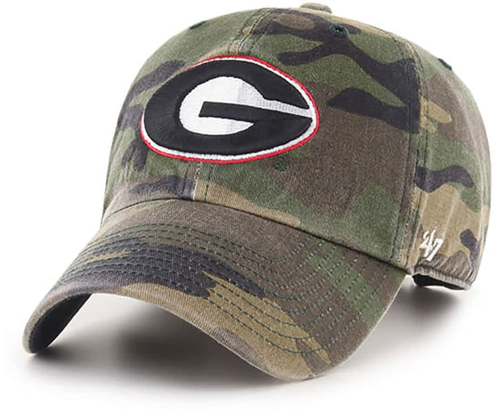 47 Georgia Bulldogs Hat (Uga Bulldogs) Mens Womens Clean Adjustable Baseball Cap, Camo, One Size
