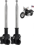 Ciieeo 2 Pack Telescopic Golf Cart Flag Pole, Stainless Steel Bike Safety for ATV Stroller Wheelchair Retractable Bicycle Handle