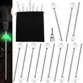 Yaocom Ground Anchors Screw In 8 Inch Tent Stakes Heavy Duty Metal Stakes Threaded Hex Head Driver Tent For Camping Garden Infla