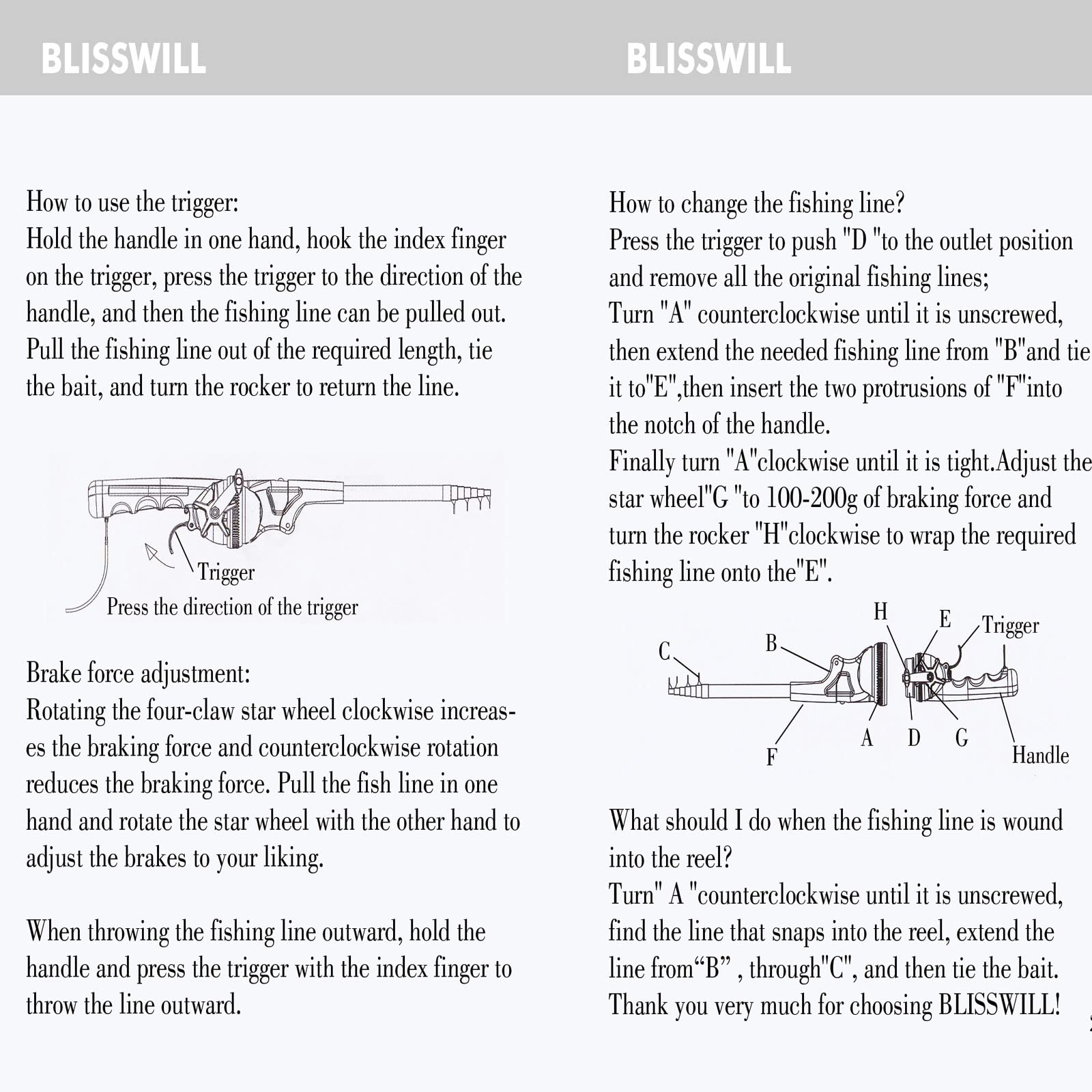 Blisswill Fishing Gear Telescopic Fishing Rod Combo With Reel And Line