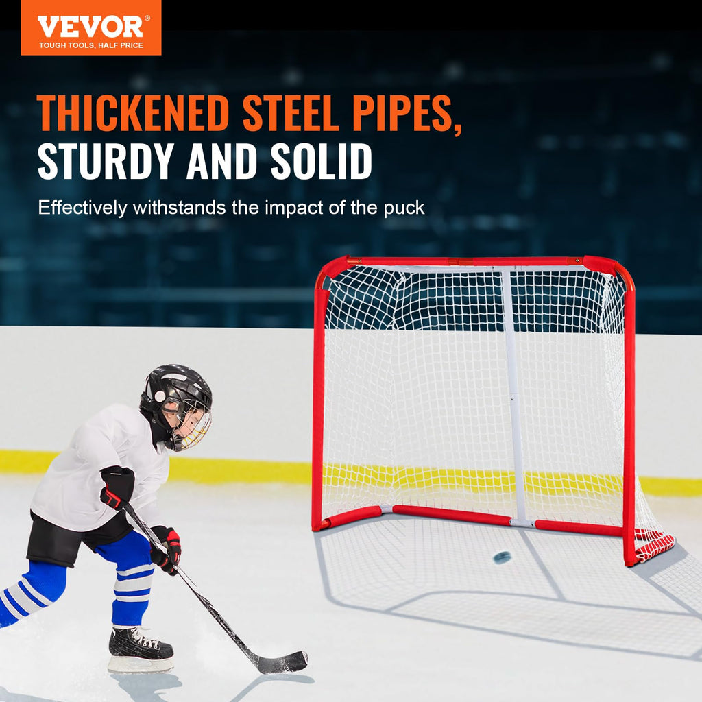Vevor Youth Street Hockey Net Indoor Outdoor Steel Hockey Goal For Kids 54''X44''