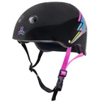 Triple Eight The Certified Sweatsaver Helmet For Skateboarding, Bmx, And Roller Skating, Black Lightning Hologram, Large/X-Large