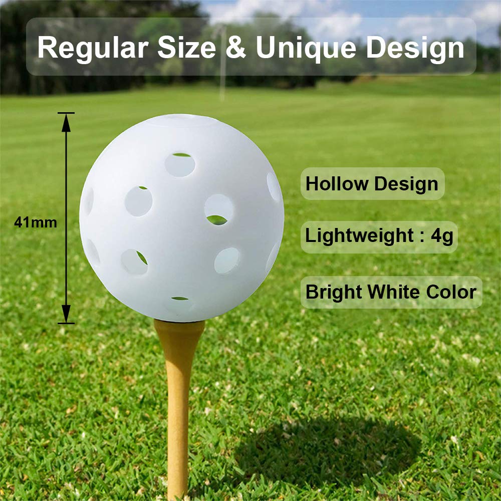 Practice Golf Balls 50 Pack, Plastic Golf Training Balls 5 Inch Golf Balls For Driving Range, Swing Training, Indoor Simulators,
