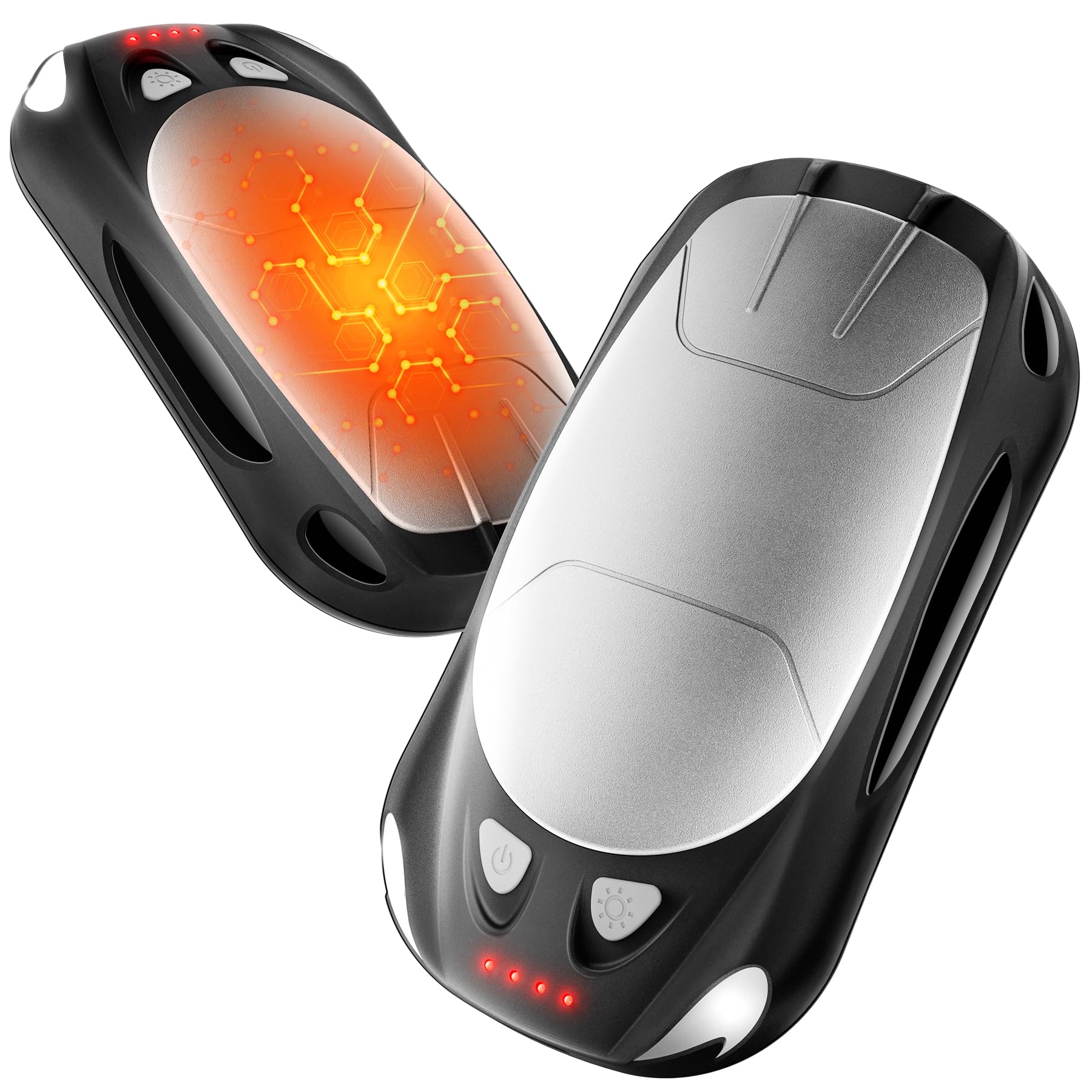 Nebafits Hand Warmers Rechargeable 2-Pack, Reusable Portable Magnetic Pocket Heater, USB 2-in-2 Hand Warmer, Suitable for Men an