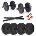 Protoner PVC DM 440 Kg Dumbbells Set and Fitness Kit for Men and Women Whole Body Workout (20 kg (2 kg x 4, 3 kg x 4), Black &