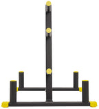 Signature Fitness 2-Inch Or 1-Inch Weight Plate Rack With Barbell Holders, 600-Pound Capacity (For 2-Inch Gear), Black