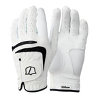 Wilson Grip Plus Golf Glove - Men'S Cadet Left Hand, White/Black, Medium/Large