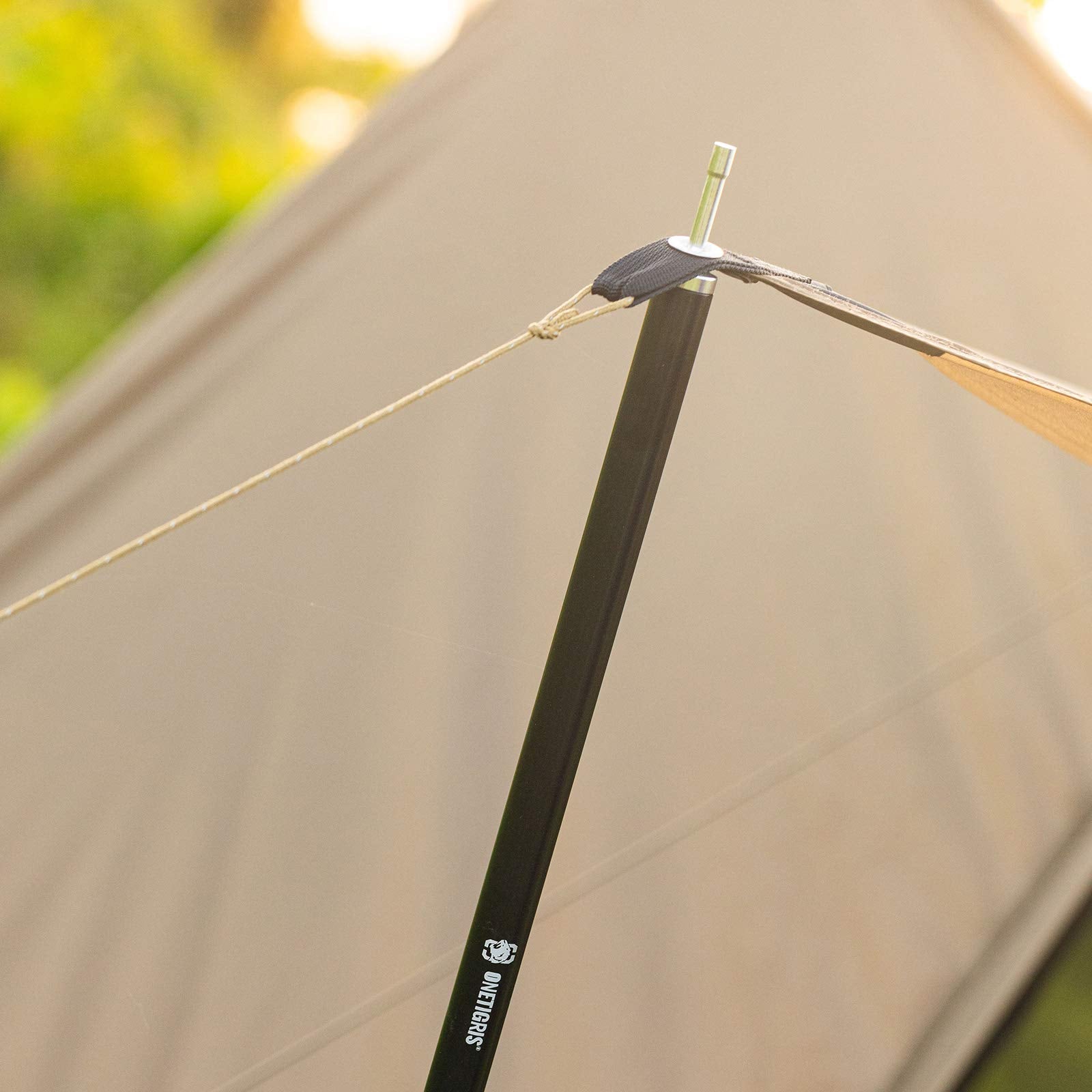 Onetigris Lightweight Tent Poles, 2Pc/Set, 7075 Aluminum Alloy, Adjustable & Extendable