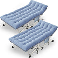 Oversize Camping Cot 2 Pack Extra Large Camping Bed For Adults Cot For Sleeping With Mattress Heavy Duty Portable Folding Cot Wi