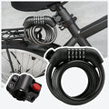 4FT 5-Dial Resettable Long Bike Lock Cable,High-Strength Anti-Cut Bike Cable Locks with Quick-Release Mount,Universal Cables Bik