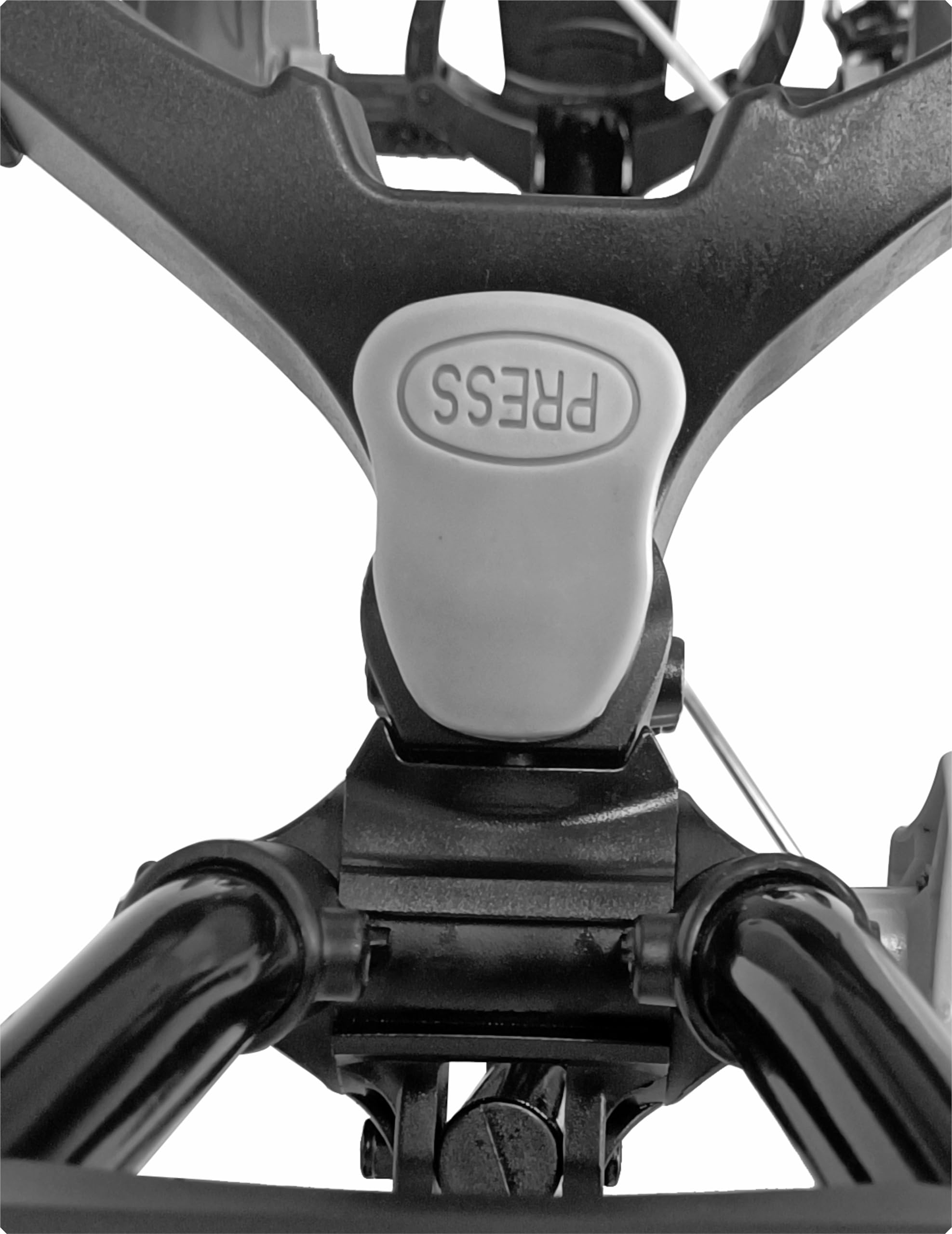 Qwik-Fold 4 Wheel Folding Push Pull Golf Cart - Foot Brake - One Second To Open & Close! (Black/Charcoal)