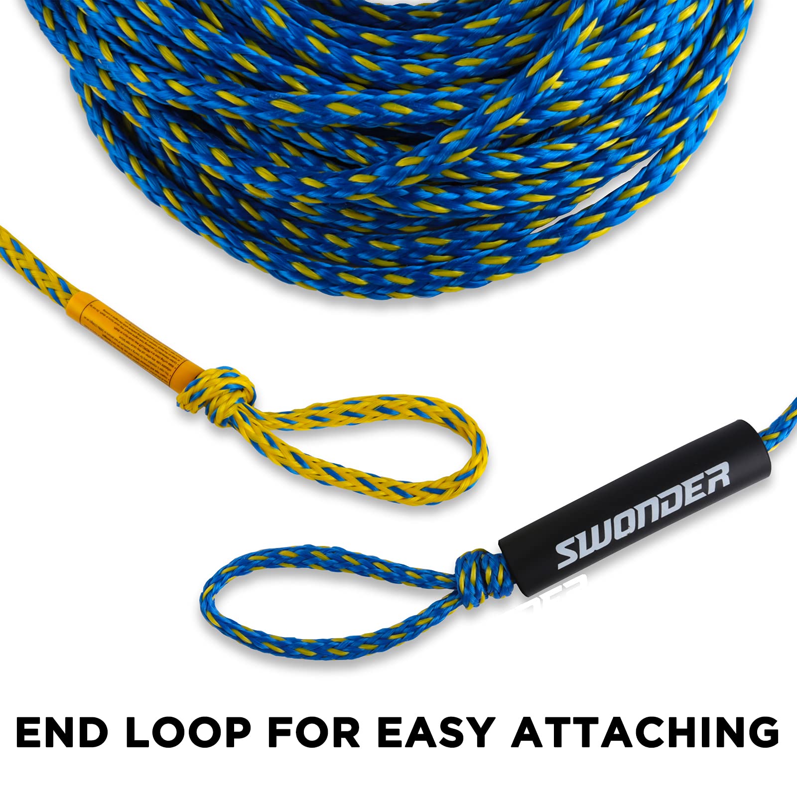 Swonder 2-Section Tow Ropes For Tubing, 1-2 Rider 60Ft Ropes For Towable Tubes