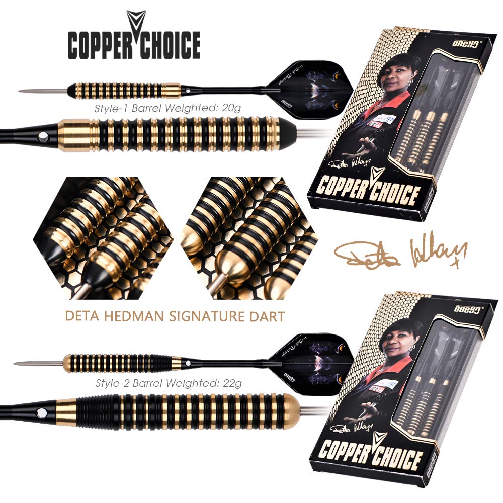 One80 ?He Dark Destroyerprofessional Steel Tip Dart 6 Barrels In Two Styles(20/22G) With Aluminum Shafts, Thick Flight, Slim Cas
