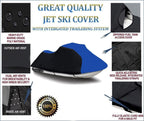 Black/Blue Heavy-Duty Cover Compatible For Sea Doo Sea-Doo Gtx 155 / Gtx 215 2008 2009 Jet Ski Watercraft Cover