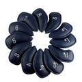 Craftsman Golf 12Pcs Thick Synthetic Leather Golf Iron Head Covers Set Headcover Fit All Brands Callaway, Ping, Taylormade, Cobr