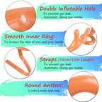 2 Set Inflatable Reindeer Antler Game, (2 Inflatable Antler, 12 Rings Reindeer Ring Toss) Inflatable Reindeer Antler Hat With Ri