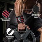 Beast Rage Weight Lifting Wrist Wraps Muscle Building Performance Training Gym Exercise Fitness Straps Thumb Loop Support Stretc