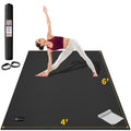 Cambivo Large Yoga Mat, Extra Thick Workout Mats For Home Gym, 6'X 4'X 8 Mm Non Slip Wide Exercise Mat For Pilates, Stretching O