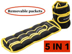 Fitvids Fully Adjustable Ankle Wrist Arm Leg Weights, Adjustable, 15-Lb Pair, 0-7.5 Lbs Each