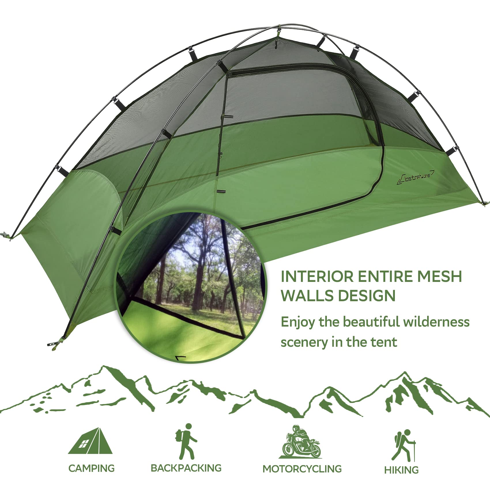 Clostnature Crux Lightweight Tent For Backpacking - 3 Person Ultralight Backpacking Tent, Waterproof Easy Setup Camping Tent, Hi