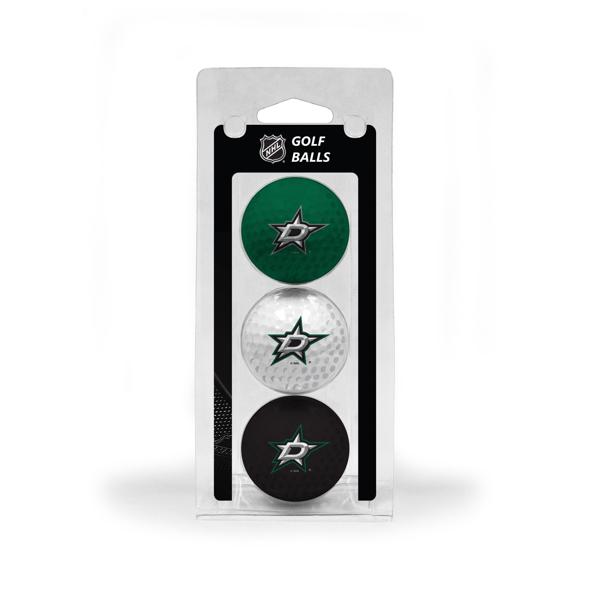 Team Golf Nhl Dallas Stars 3 Golf Ball Pack Regulation Size Golf Balls, 3 Pack, Full Color Durable Team Imprint