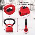 Yes4All Kettle Bell Grip/Weightlifting Kettlebell/Dumbbell Grip Handle - Convert Dumbbells Into Kettlebell For Home Gym